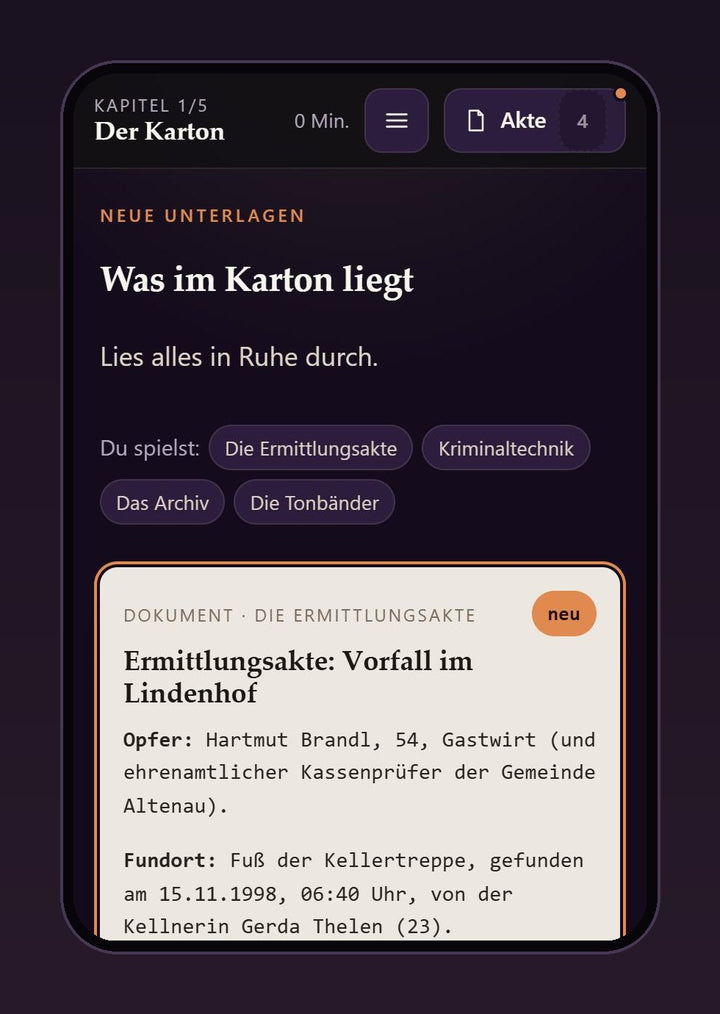 Hinweise und Dokumente lesen